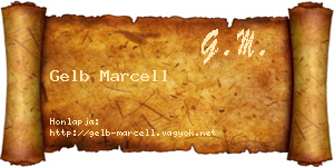Gelb Marcell névjegykártya